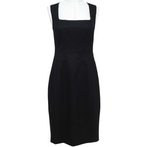 Escada Black Sleeveless Midi Sheath Dress